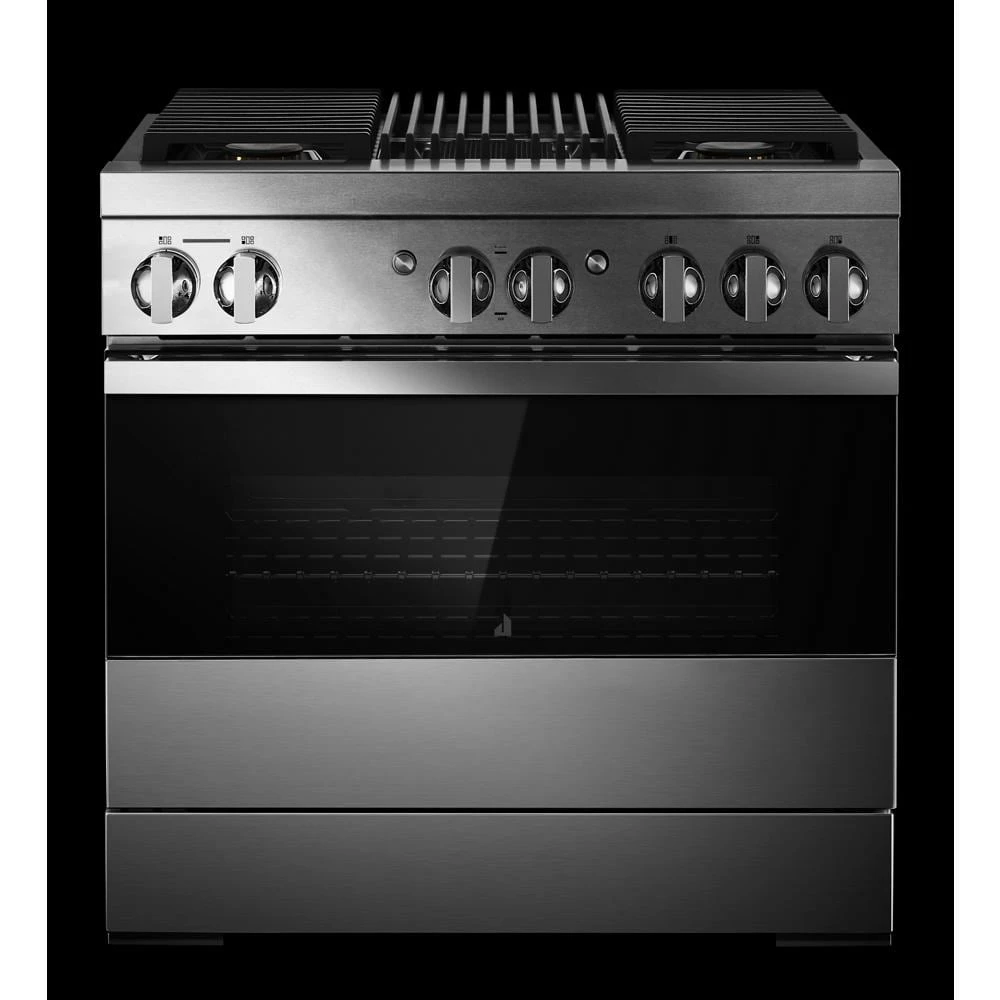 NOIR™ 36" Dual-Fuel Professional Range with Gas Grill JDRP636HM