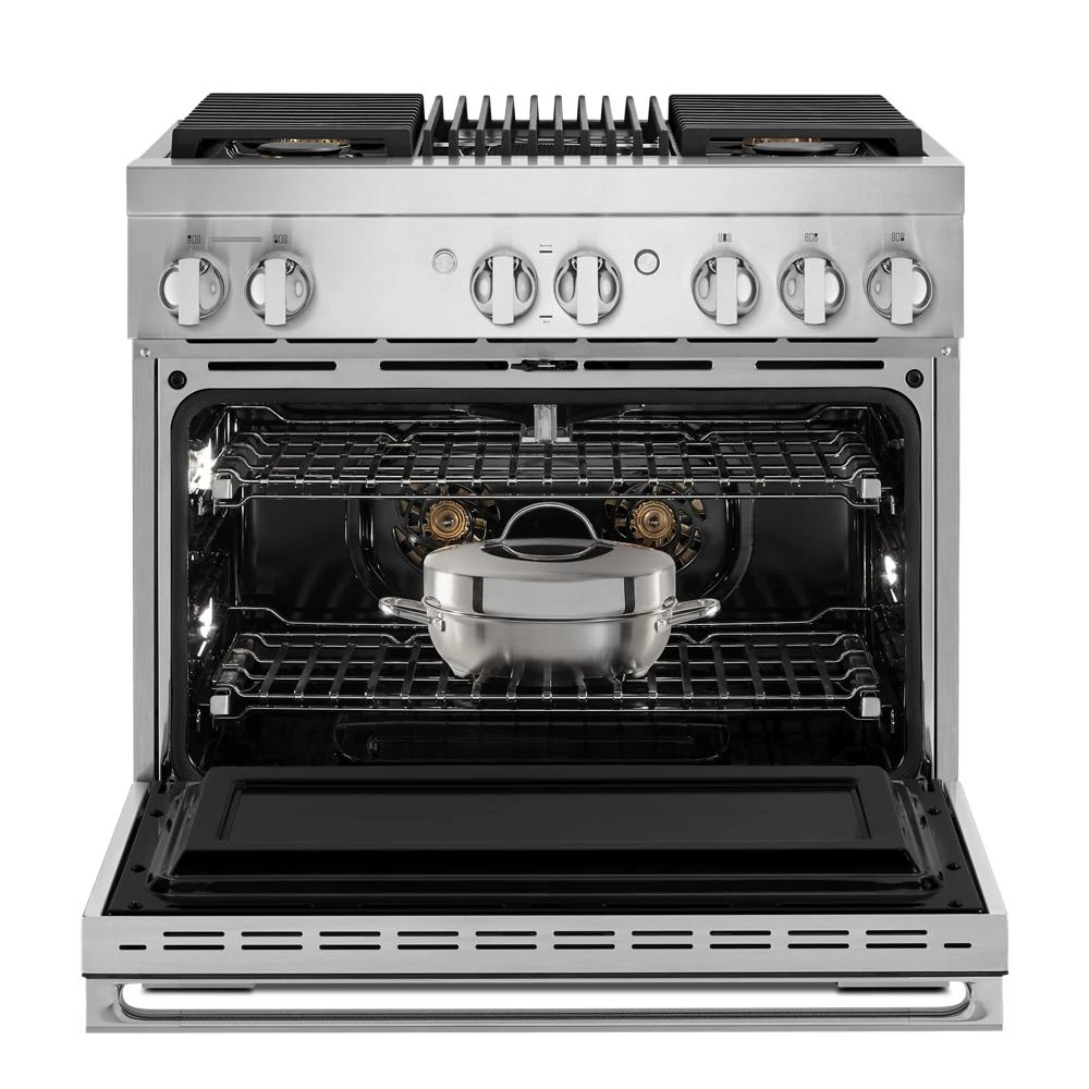 NOIR™ 36" Dual-Fuel Professional Range with Gas Grill JDRP636HM