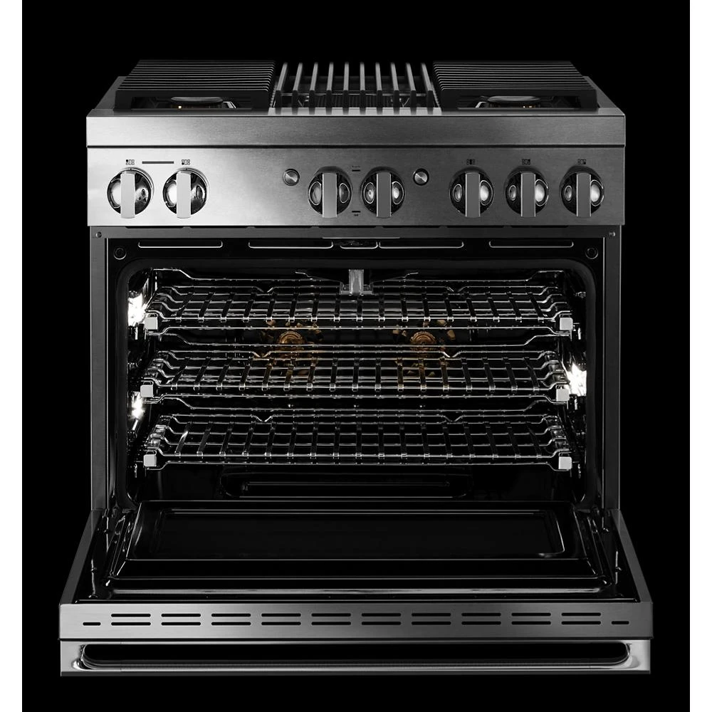 NOIR™ 36" Dual-Fuel Professional Range with Gas Grill JDRP636HM