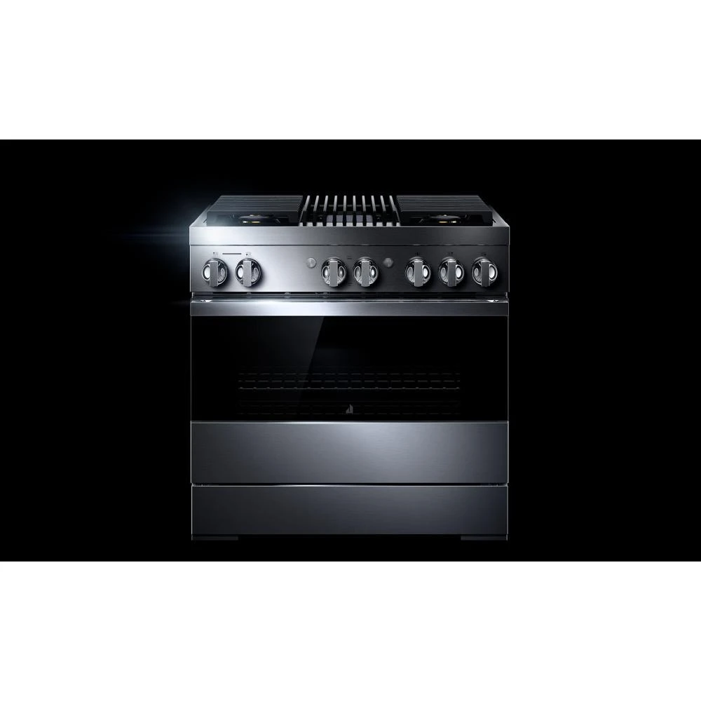 NOIR™ 36" Dual-Fuel Professional Range with Gas Grill JDRP636HM