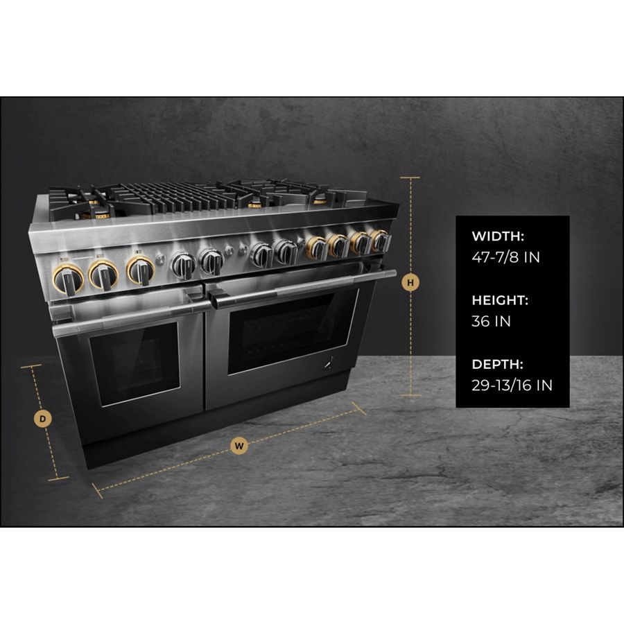 RISE™ 48" Dual-Fuel Professional-Style Range with Grill JDRP648HL