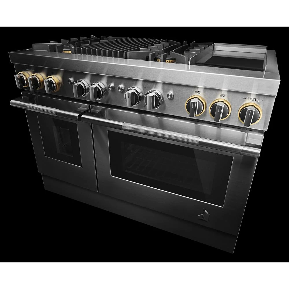 RISE™ 48" Dual-Fuel Professional-Style Range with Chrome-Infused Griddle and Grill JDRP748HL