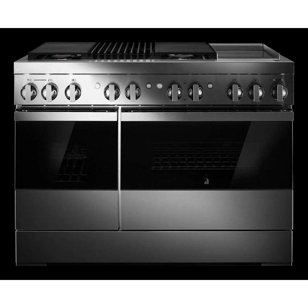 NOIR™ 48" Dual-Fuel Professional-Style Range with Chrome-Infused Griddle and Grill JDRP748HM