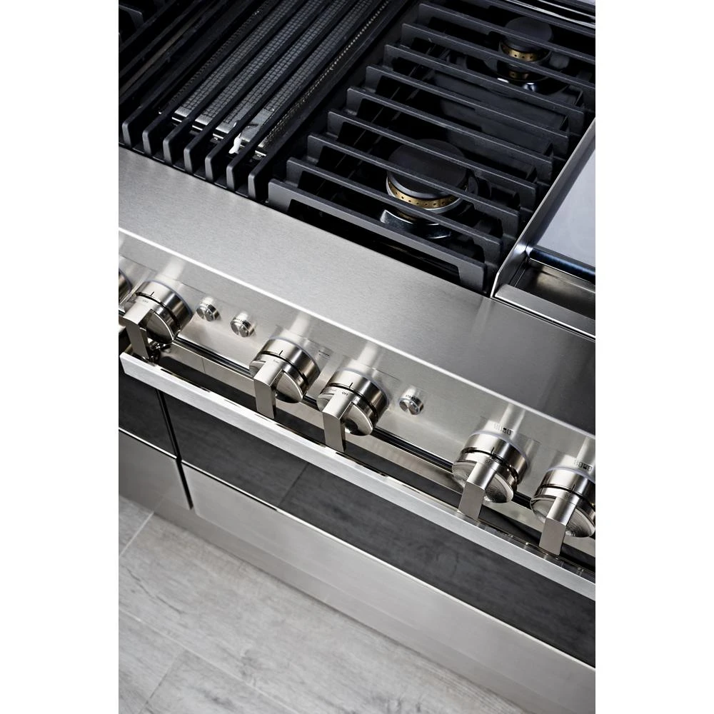 NOIR™ 48" Dual-Fuel Professional-Style Range with Chrome-Infused Griddle and Grill JDRP748HM