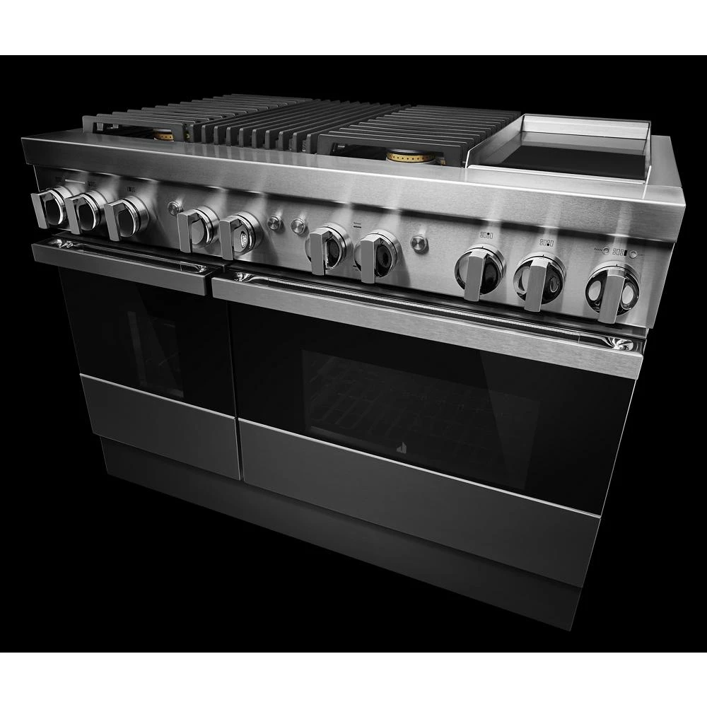 NOIR™ 48" Dual-Fuel Professional-Style Range with Chrome-Infused Griddle and Grill JDRP748HM