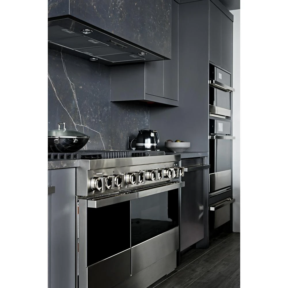 NOIR™ 48" Dual-Fuel Professional-Style Range with Chrome-Infused Griddle and Grill JDRP748HM