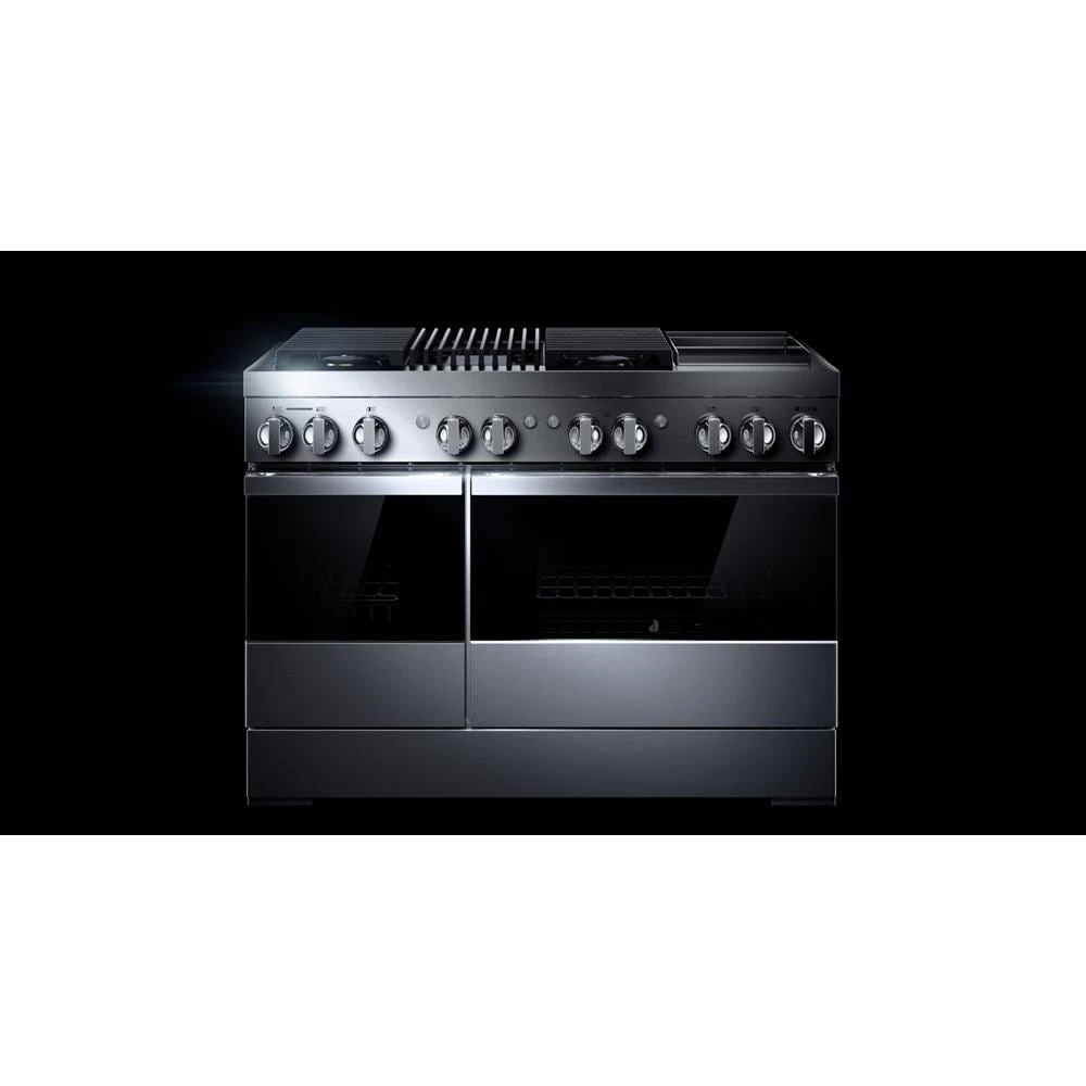 NOIR™ 48" Dual-Fuel Professional-Style Range with Chrome-Infused Griddle and Grill JDRP748HM