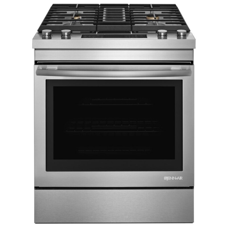 JennAir 30" Dual-Fuel Downdraft Range Stainless Steel JDS1750FS Picture 1