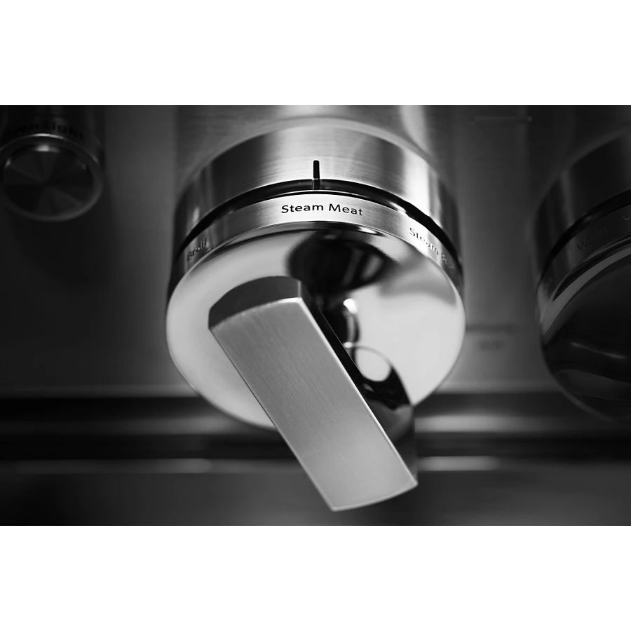 NOIR 36" Dual-Fuel Professional-Style Range with Chrome-Infused Griddle and Steam Assist JDSP536HM