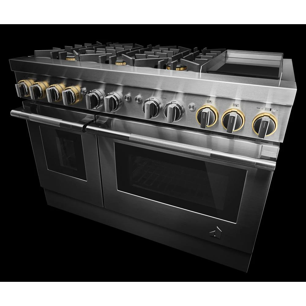 RISE™ 48" Dual-Fuel Professional-Style Range with Chrome-Infused Griddle and Steam Assist JDSP548HL
