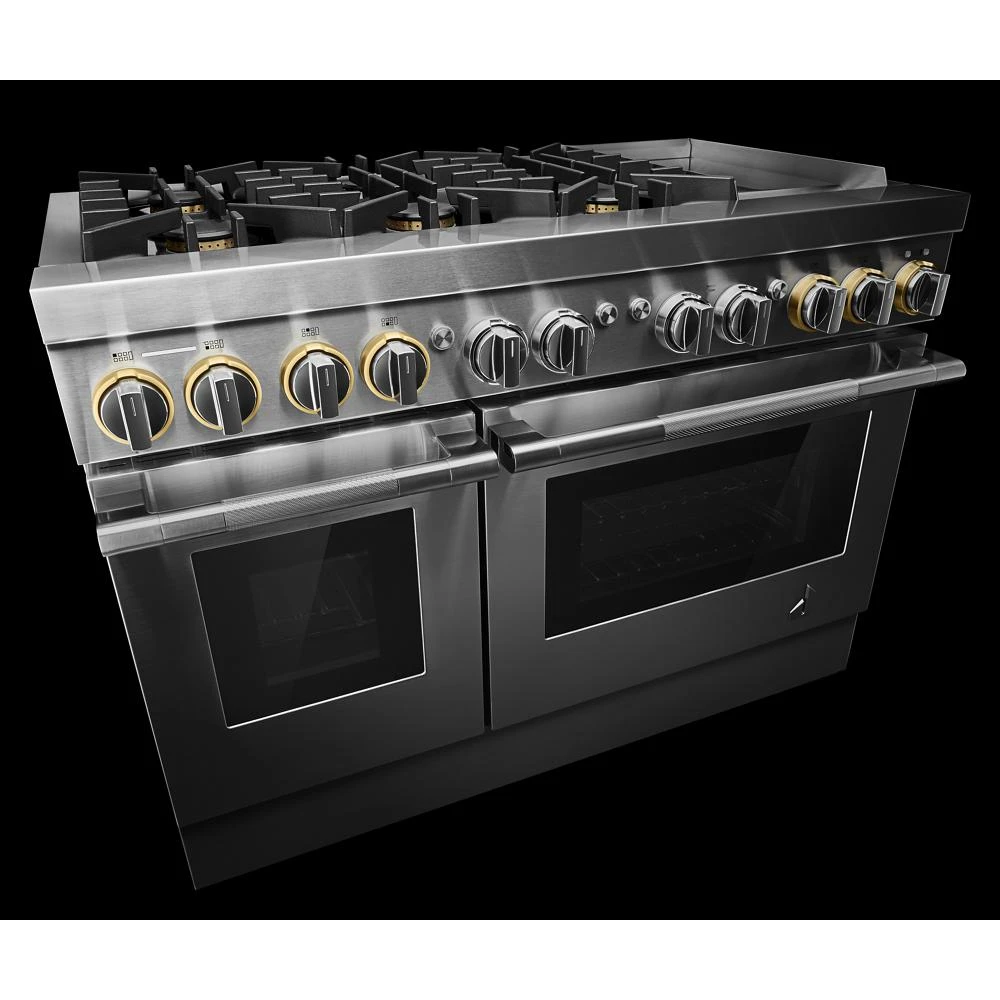 RISE™ 48" Dual-Fuel Professional-Style Range with Chrome-Infused Griddle and Steam Assist JDSP548HL