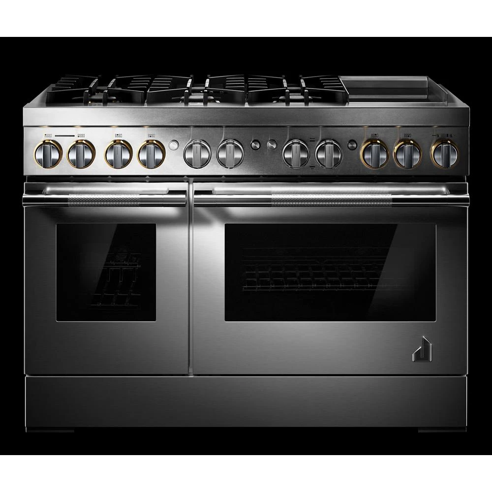 RISE™ 48" Dual-Fuel Professional-Style Range with Chrome-Infused Griddle and Steam Assist JDSP548HL