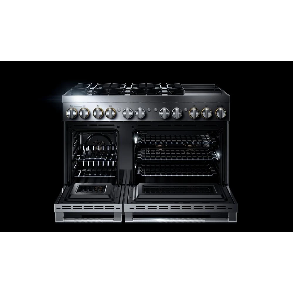 RISE™ 48" Dual-Fuel Professional-Style Range with Chrome-Infused Griddle and Steam Assist JDSP548HL