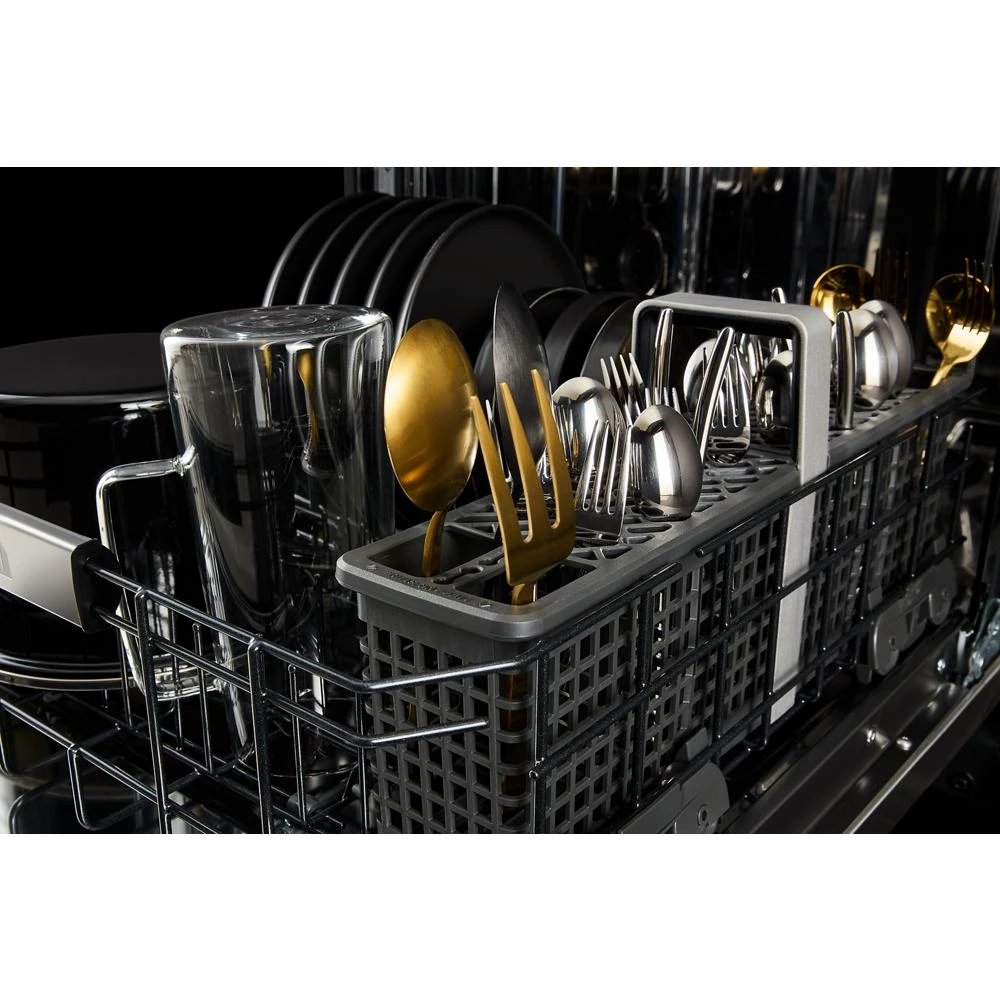 Pocket Handle 24" Built-In Dishwasher with Precise Fit 3rd Rack for Cutlery with Plasma Coating, 39 dBA JDTS3924SP