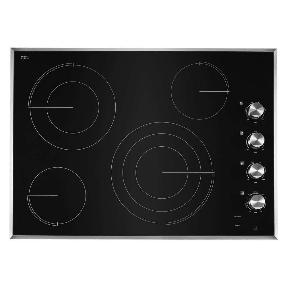 JennAir Lustre Stainless 30" Electric Radiant Cooktop Stainless Steel JEC3430HS Picture 1