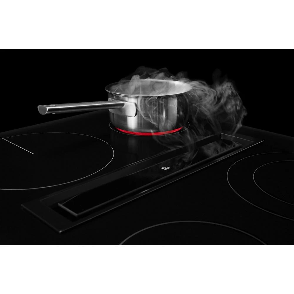 Black Floating Glass 30" JX3™ Electric Downdraft Cooktop JED3430GB