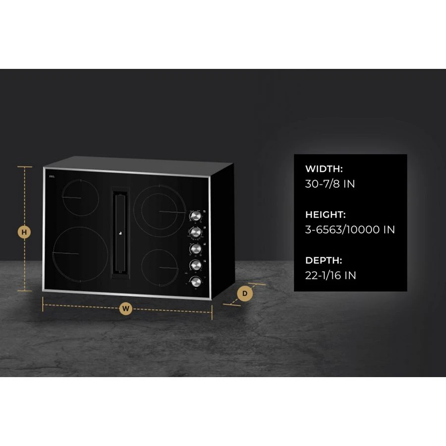 Euro-style 30" Jx3™ Electric Downdraft Cooktop JED3430GS