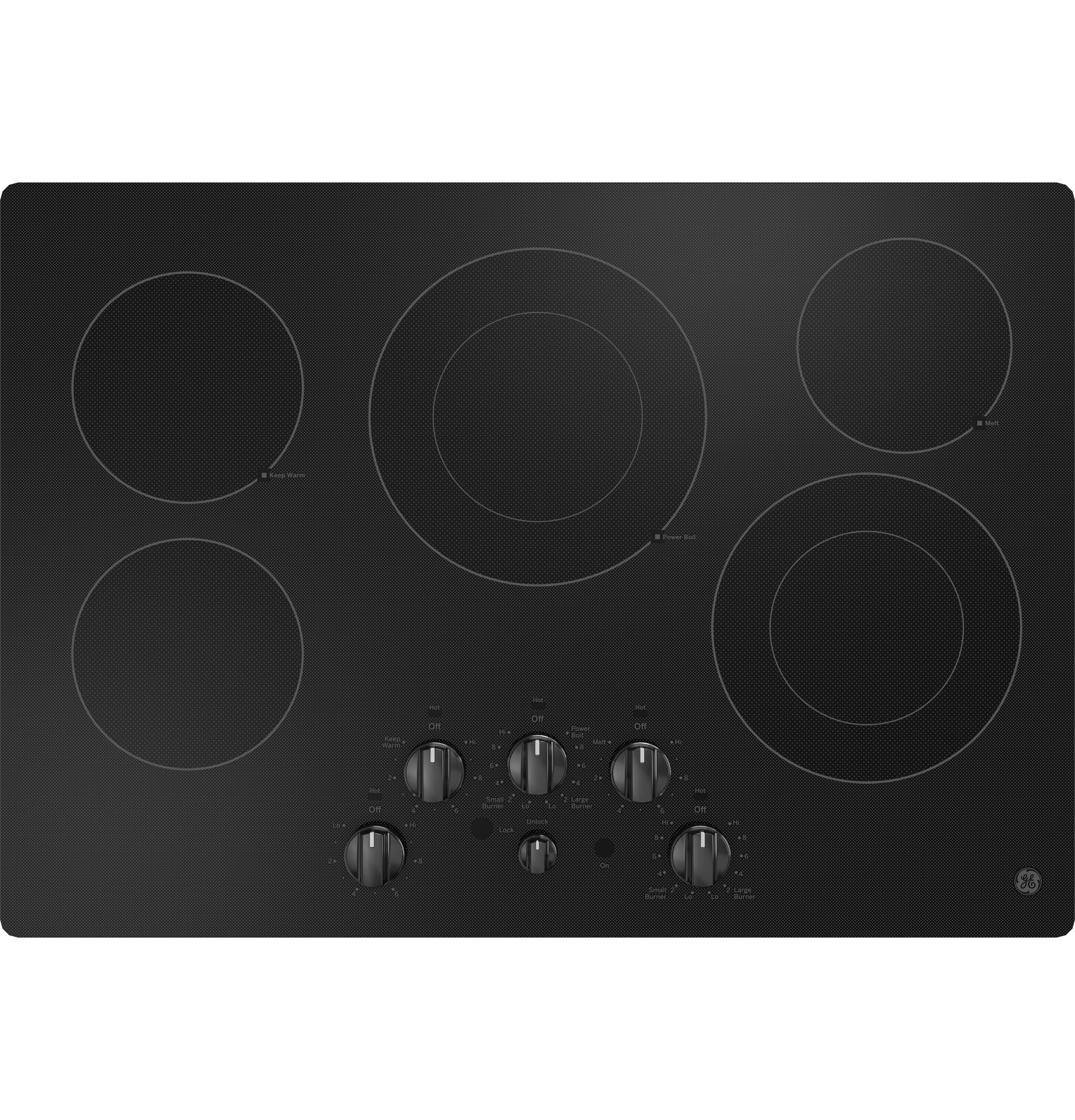 30" Built-In knob Control Electric Cooktop JEP5030DTBB