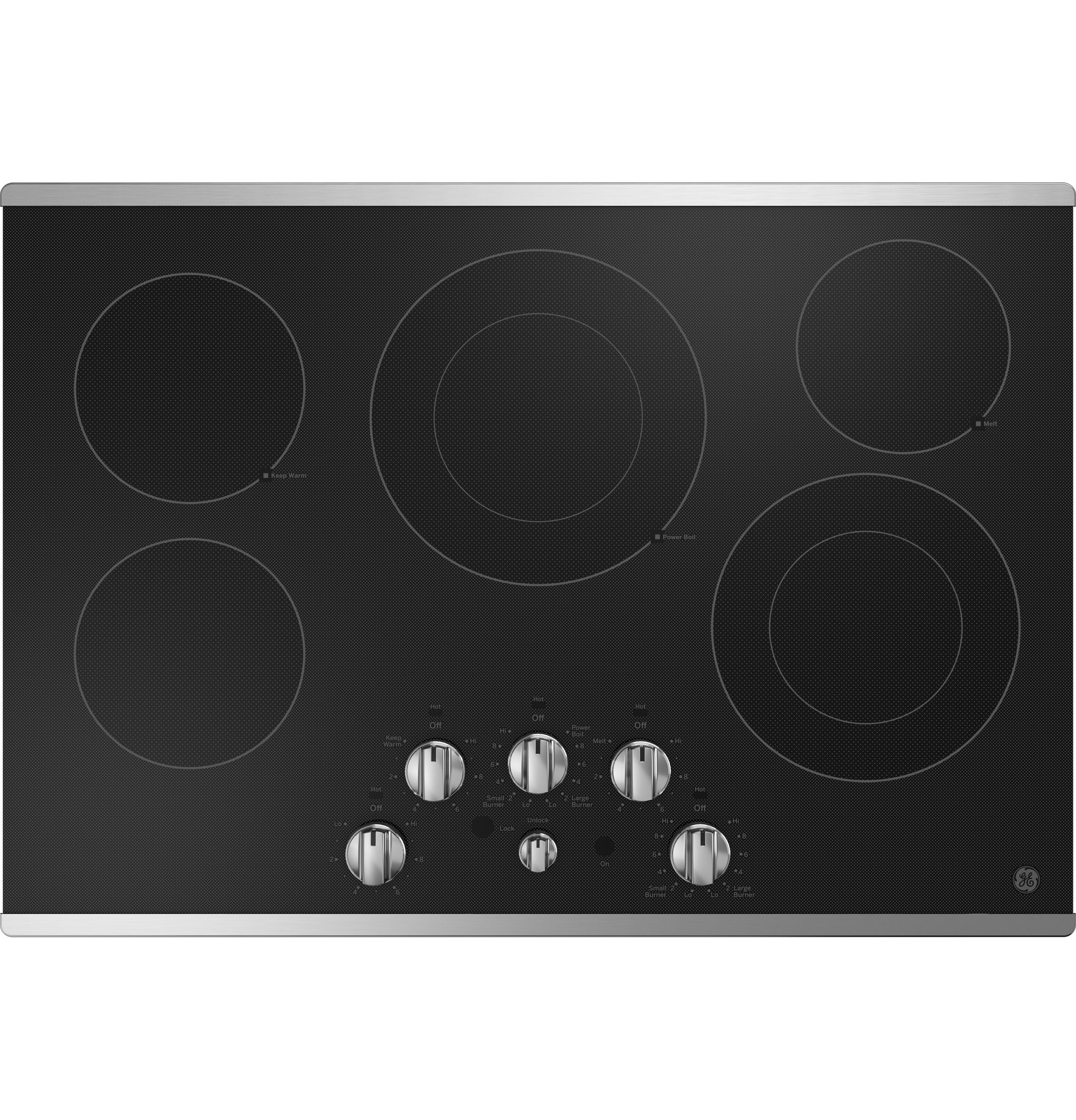 30" Built-In knob Control Electric Cooktop JEP5030DTBB