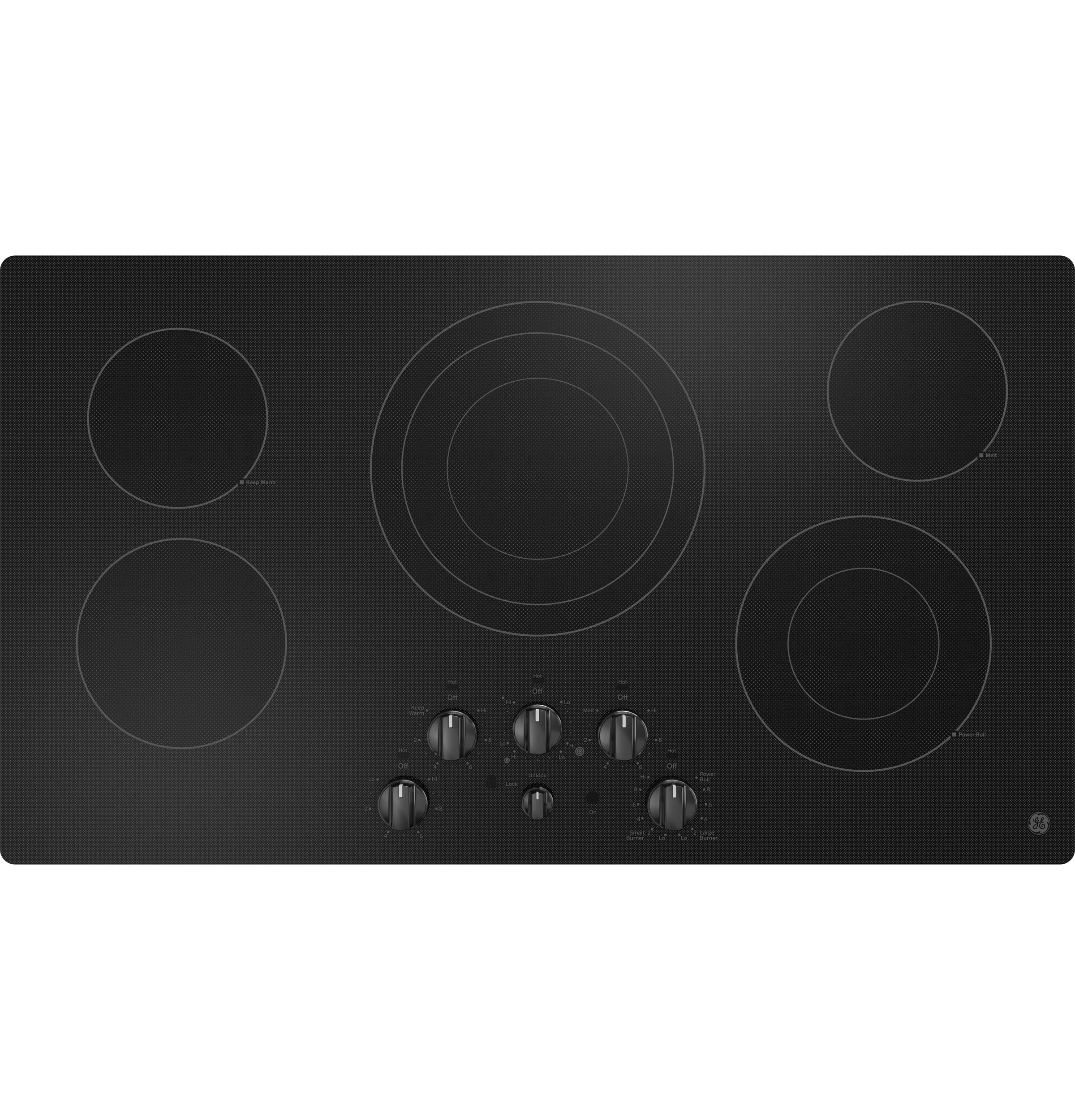 36" Built-In Knob Control Electric Cooktop JEP5036DTBB