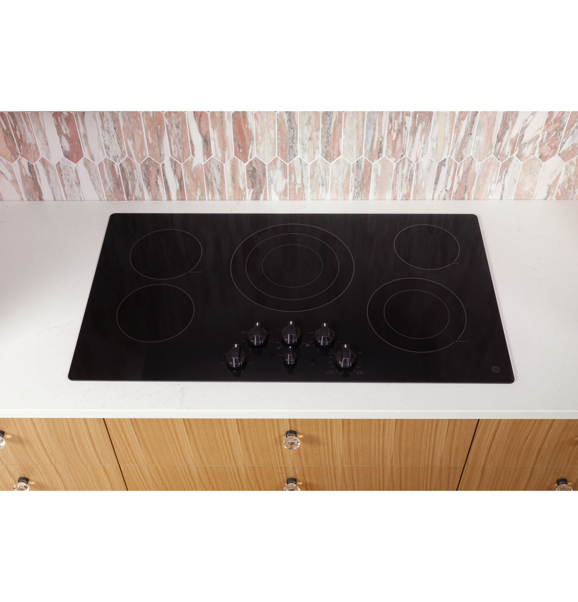 Ge® 36" Built-in Knob Control Electric Cooktop JEP5036DTBB