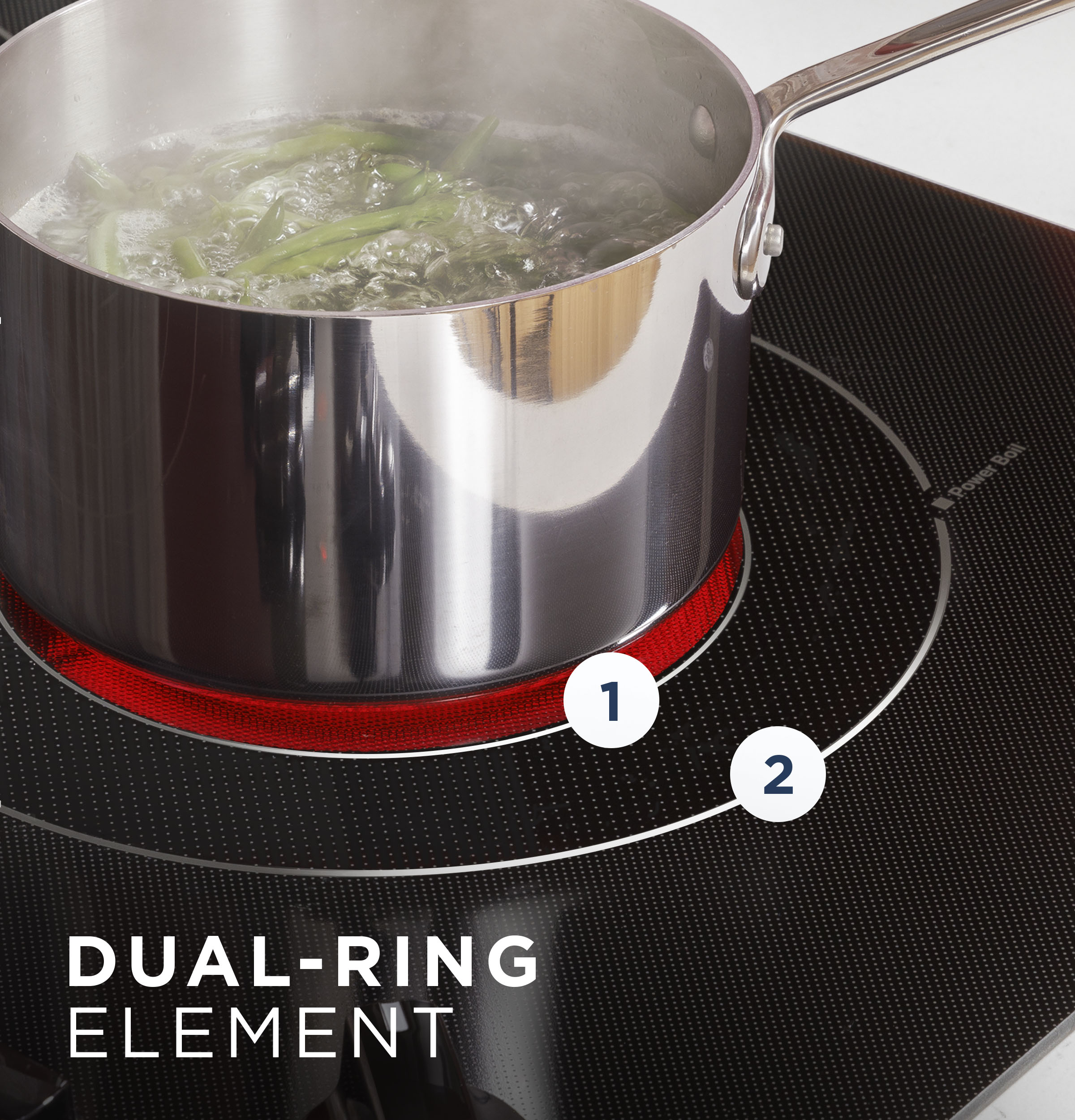 Ge® 36" Built-in Knob Control Electric Cooktop JEP5036STSS