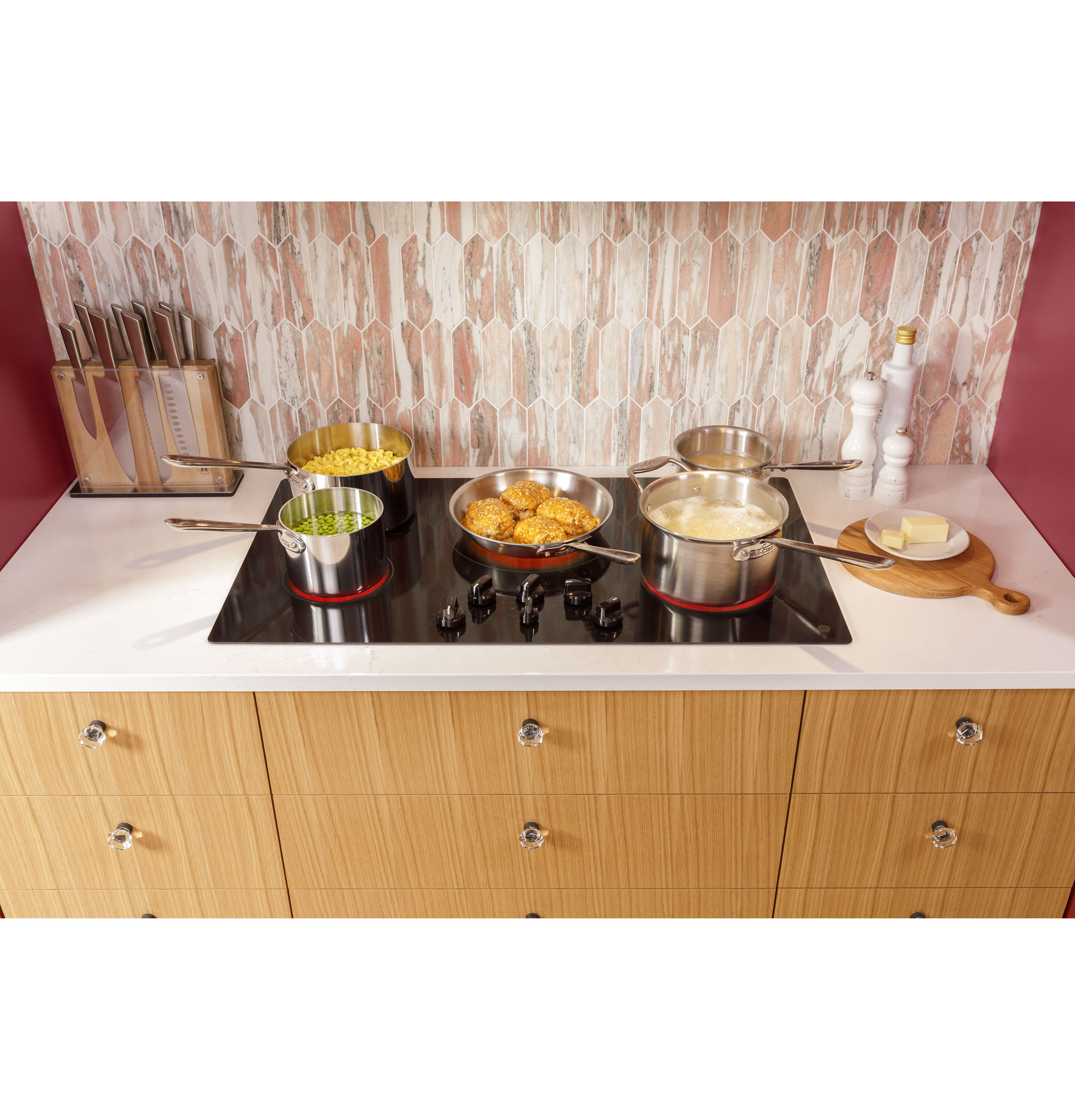 Ge® 36" Built-in Knob Control Electric Cooktop JEP5036STSS