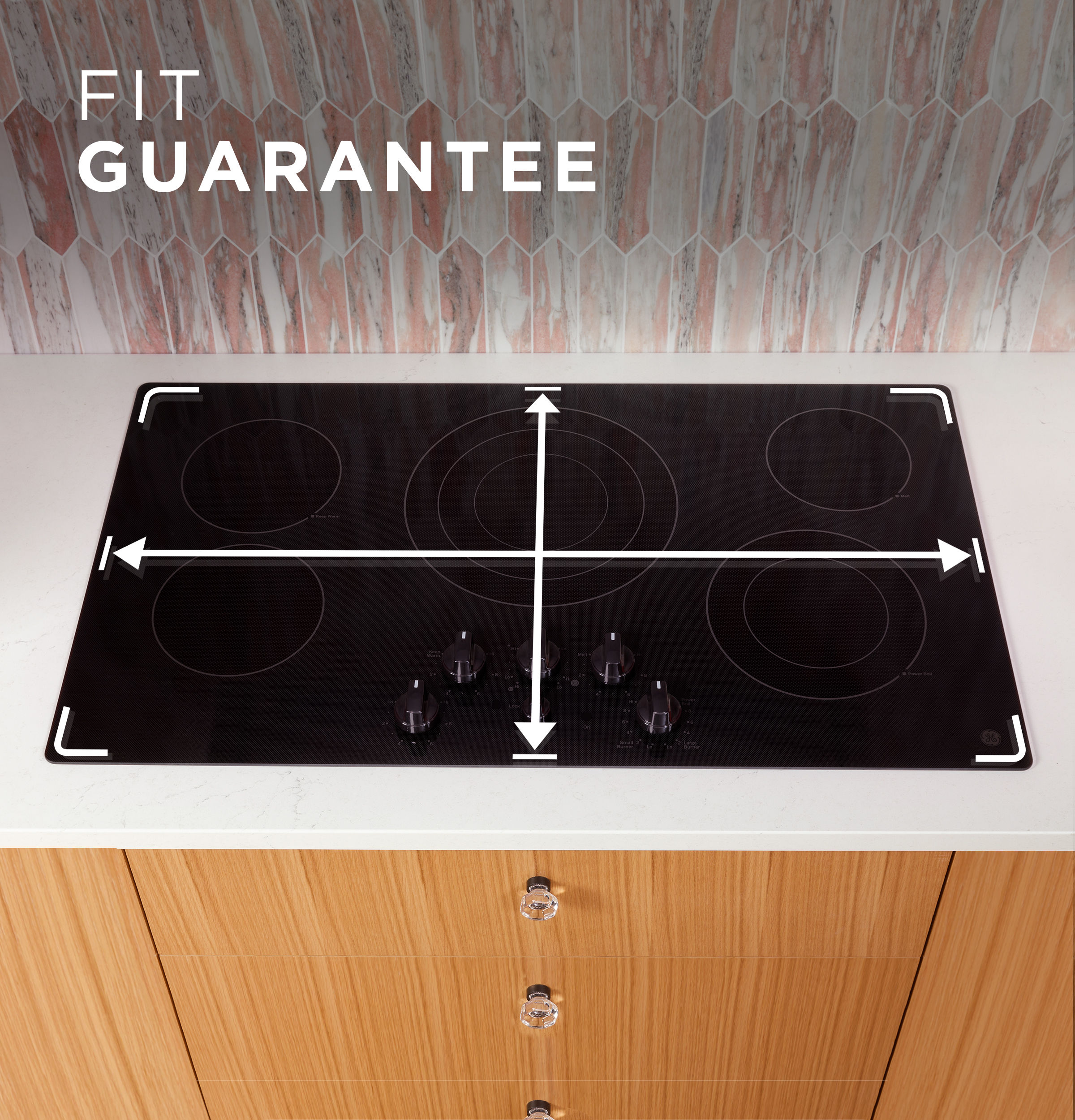 Ge® 36" Built-in Knob Control Electric Cooktop JEP5036STSS