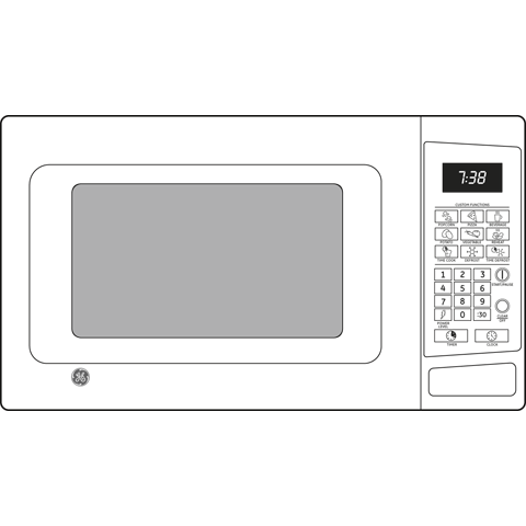.7 Cu. Ft. Capacity Countertop Microwave Oven JES0738DPWW