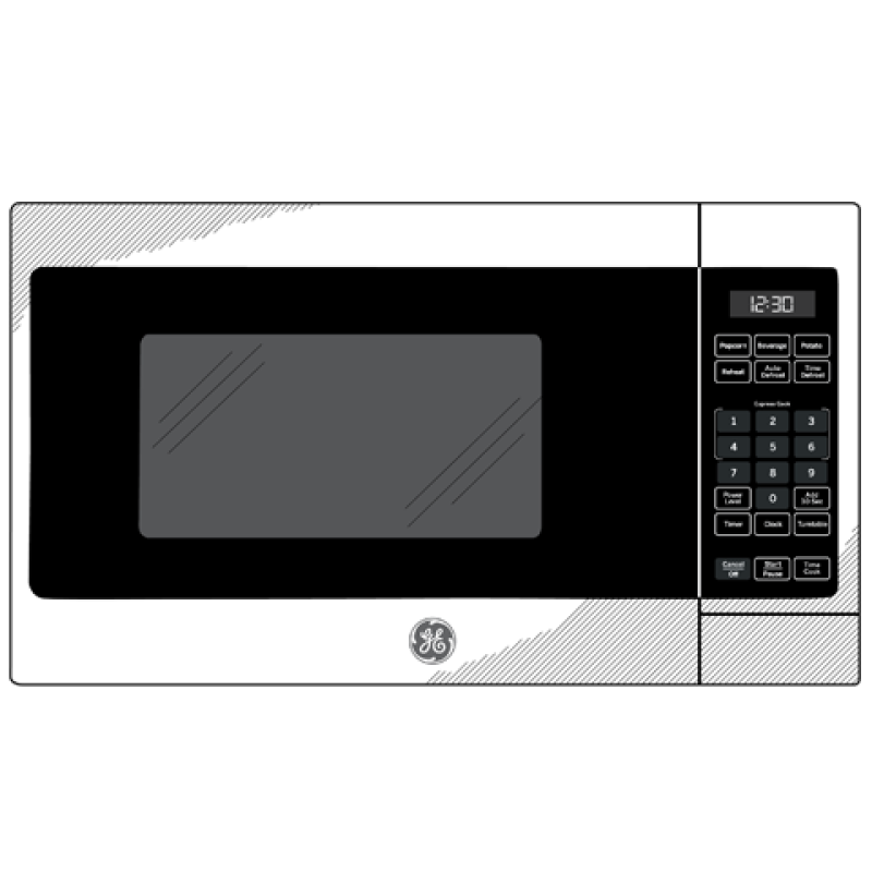 0.7 Cu. Ft. Capacity Countertop Microwave Oven JES1072DMBB