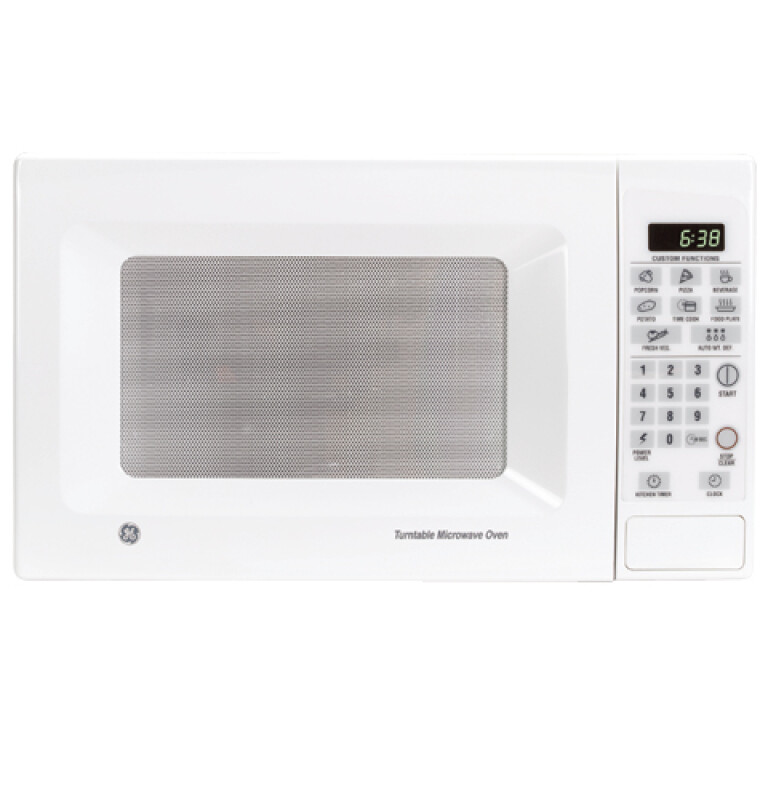 GE Countertop Turntable Microwave Oven White on White JES638WF Picture 1