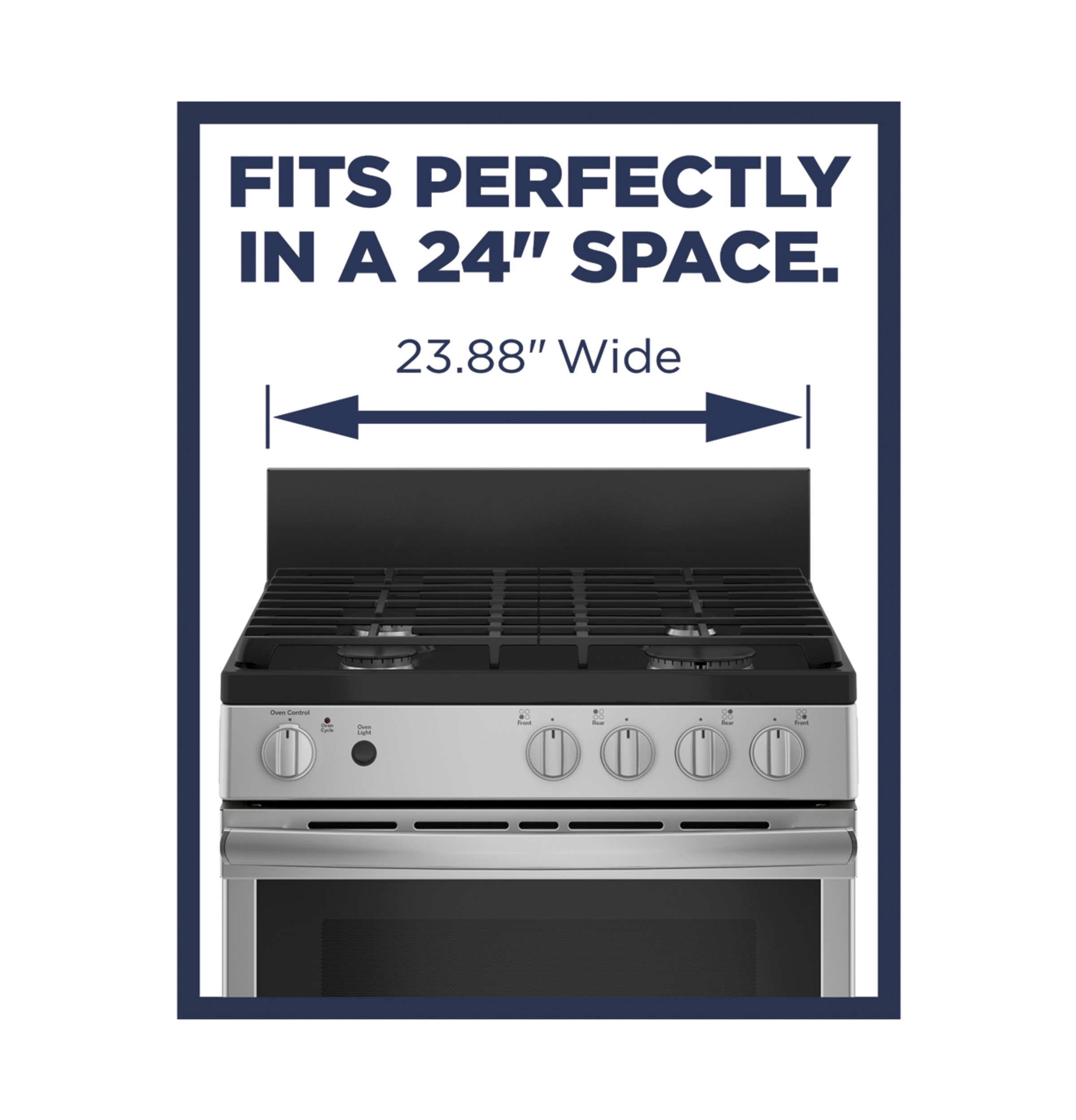 24" Steam Clean Free-Standing/Slide-in Gas Range JGAS640RMSS