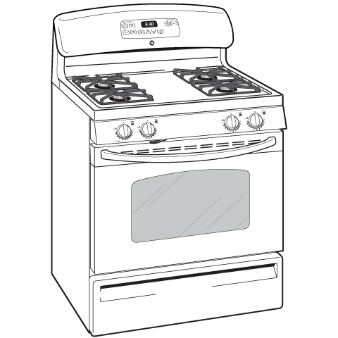 30" Free-Standing Gas Range JGB250DETBB
