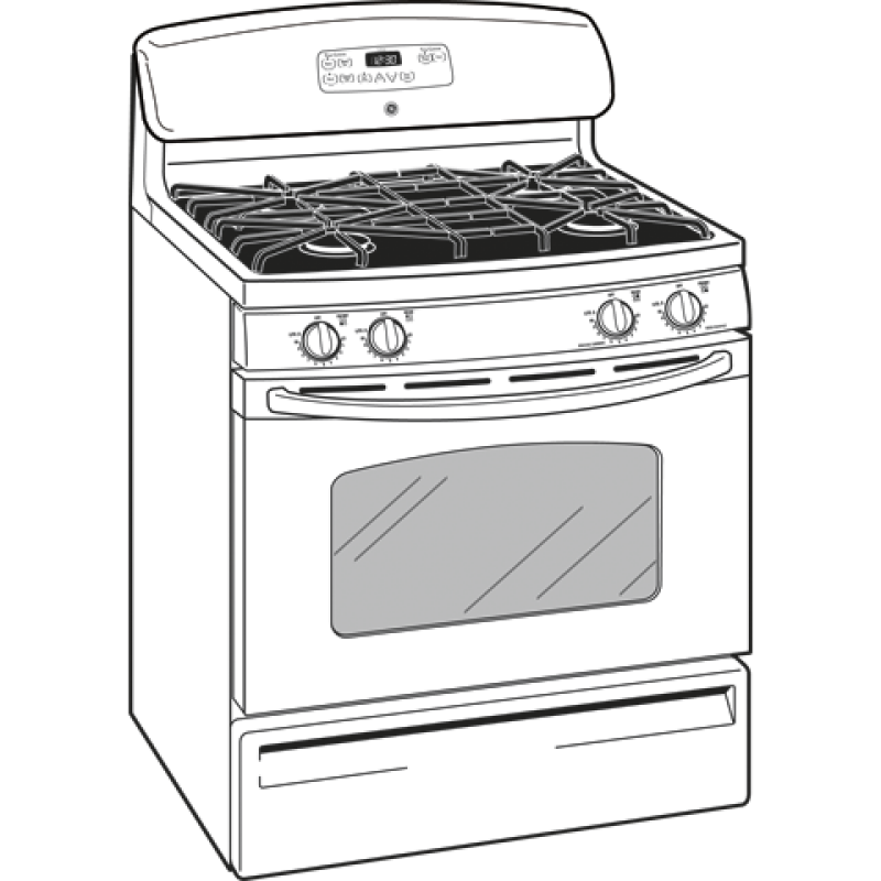 30" Free-Standing Gas Range JGB300DEPBB