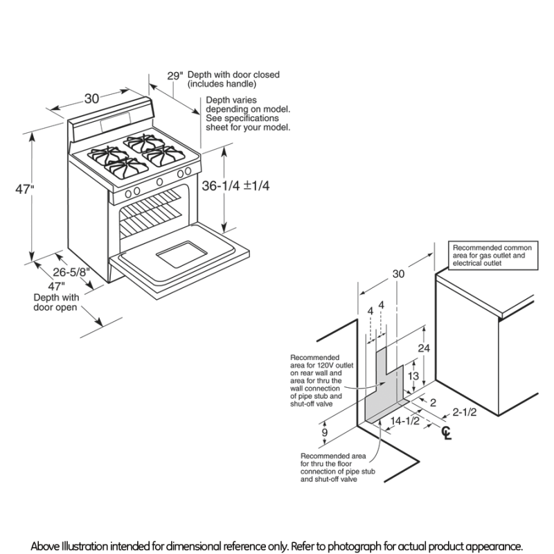 30" Free-Standing Gas Range JGB428SERSS