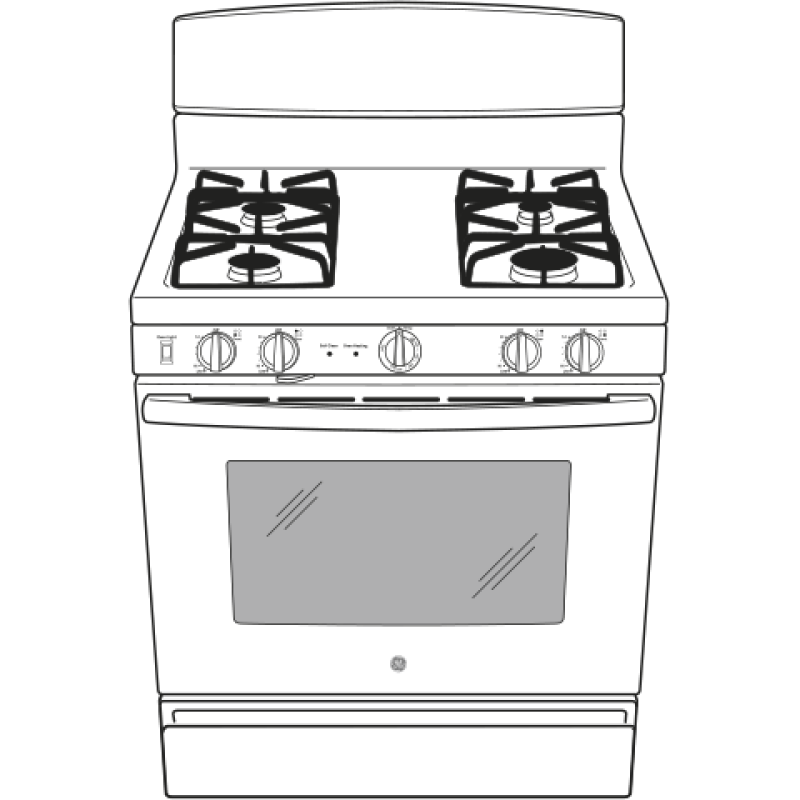 30" Free-Standing Gas Range JGB450DEFBB