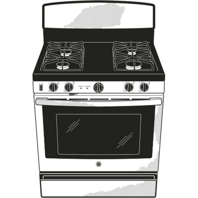 30" Free-Standing Gas Range JGB450REFSS