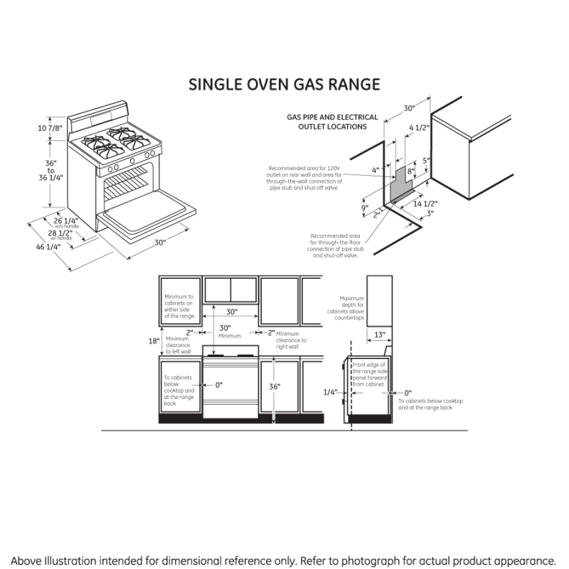 30" Free-Standing Gas Range JGB450REFSS