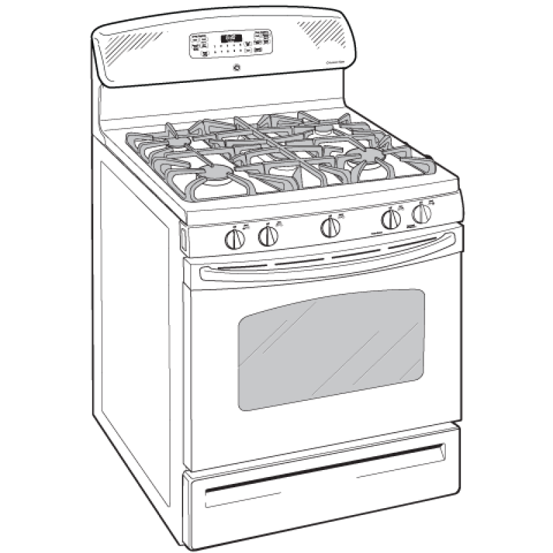 30" Free-Standing Gas Range JGB600DETBB
