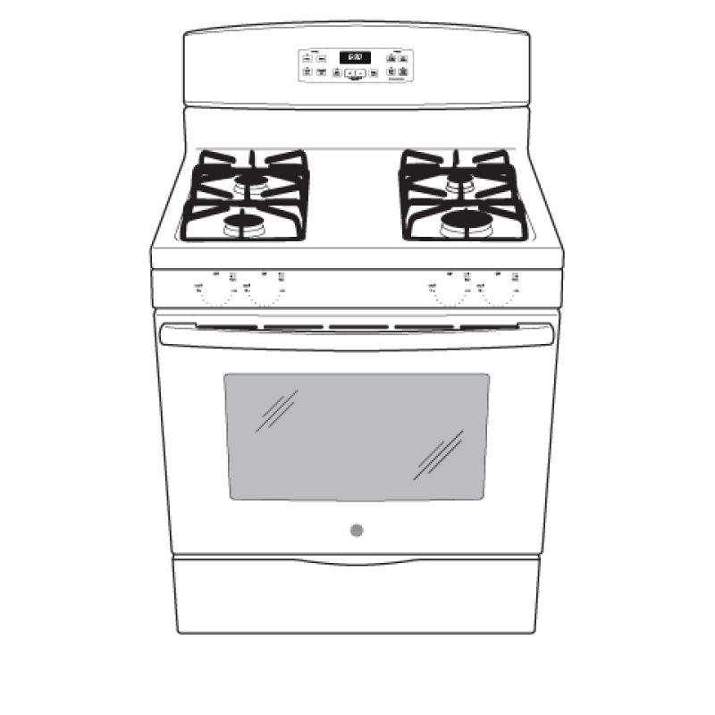 30" Free-Standing Gas Range JGB630DEFBB