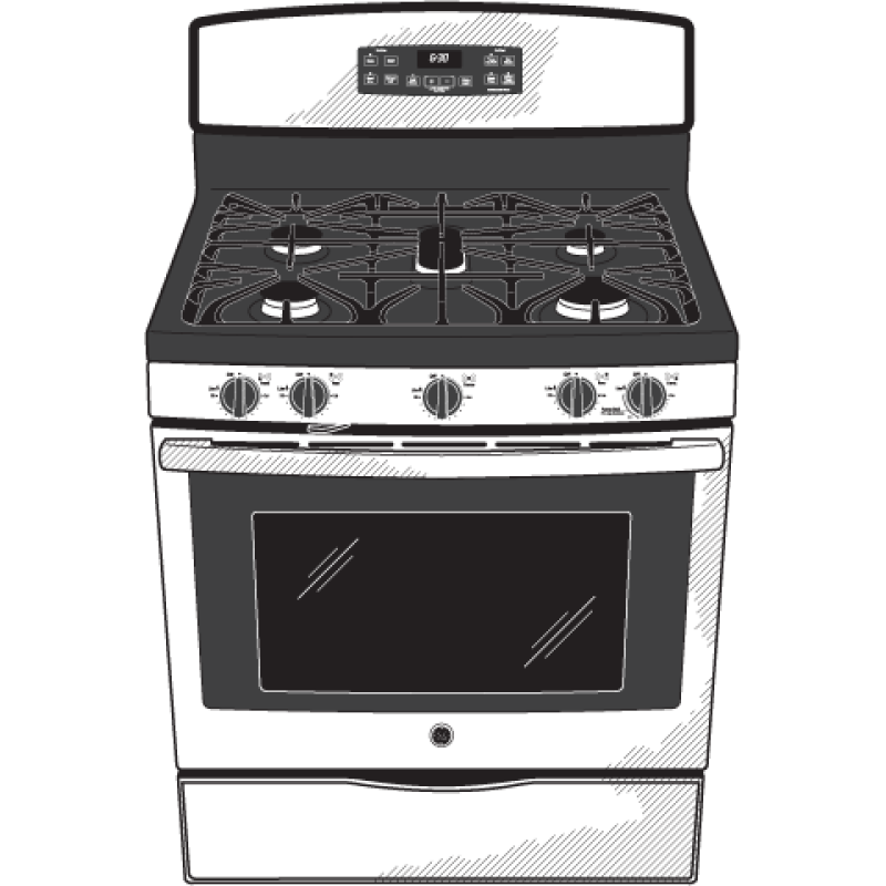 30" Free-Standing Gas Range JGB650EEFES