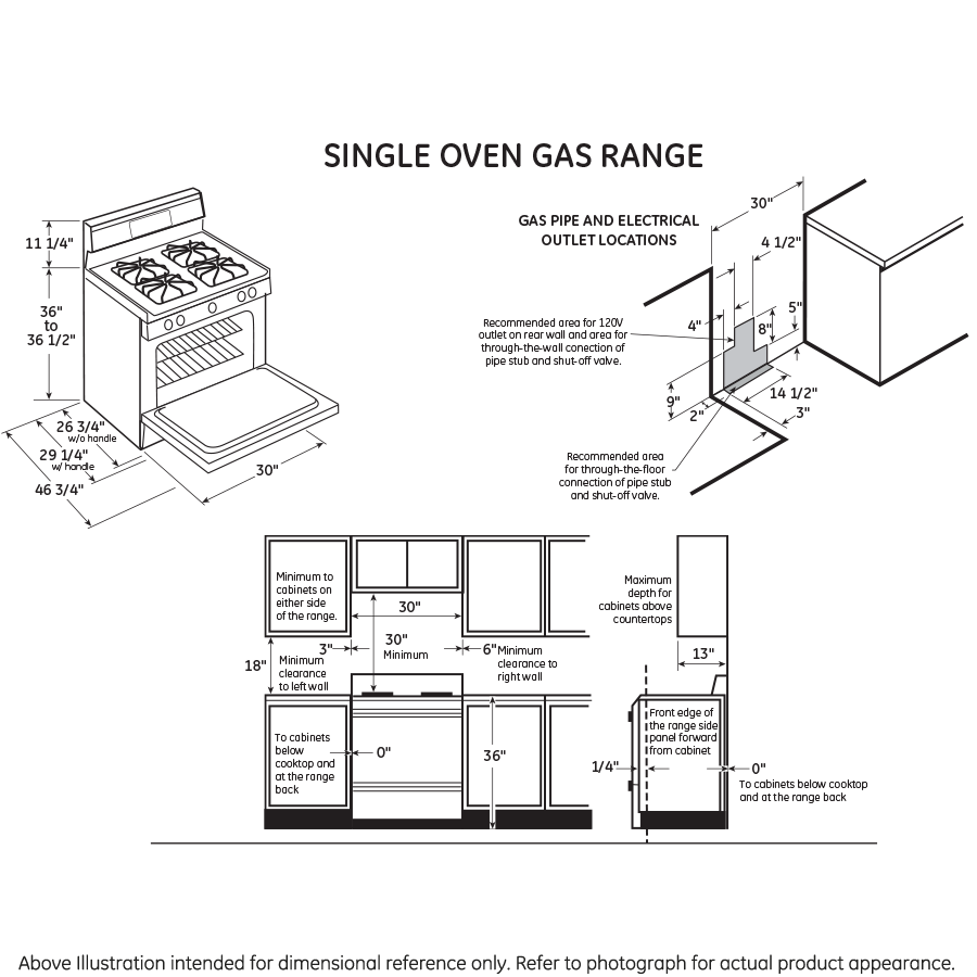 30" Free-Standing Gas Convection Range JGB697DEHBB