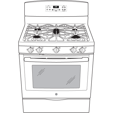 30" Free-Standing Gas Convection Range JGB697DEHBB