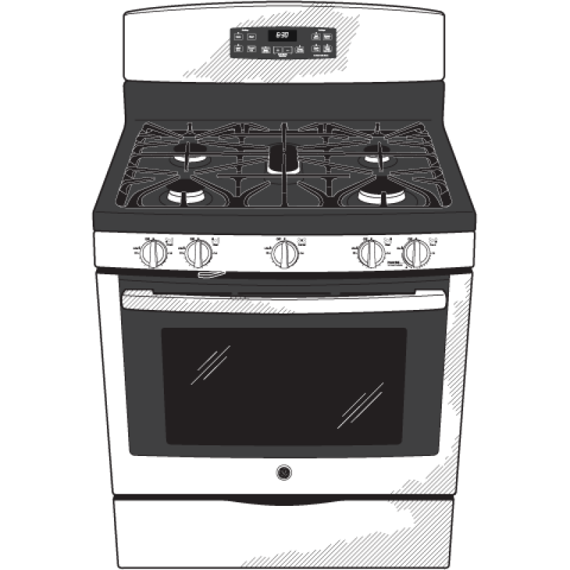 30" Free-Standing Gas Convection Range JGB697SEHSS
