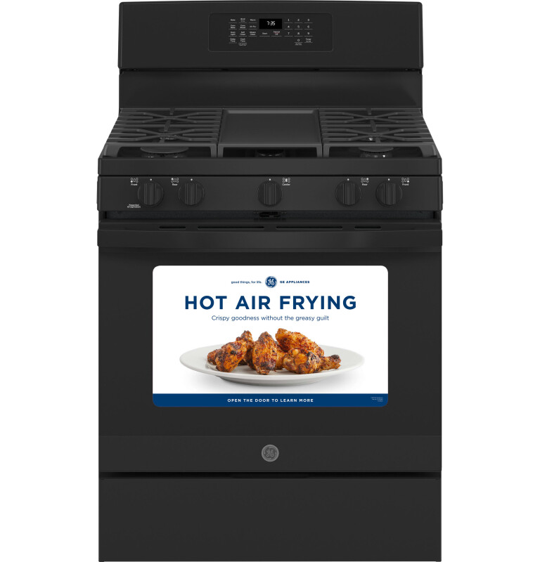 30" Free-Standing Gas Convection Range with No Preheat Air Fry JGB735DPBB