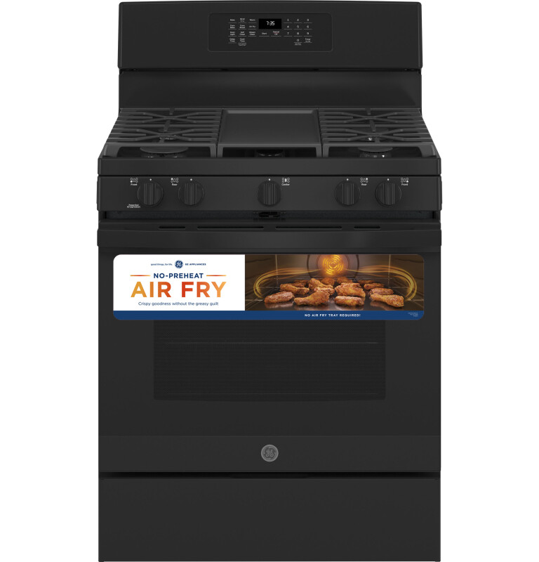 30" Free-Standing Gas Convection Range with No Preheat Air Fry JGB735DPBB