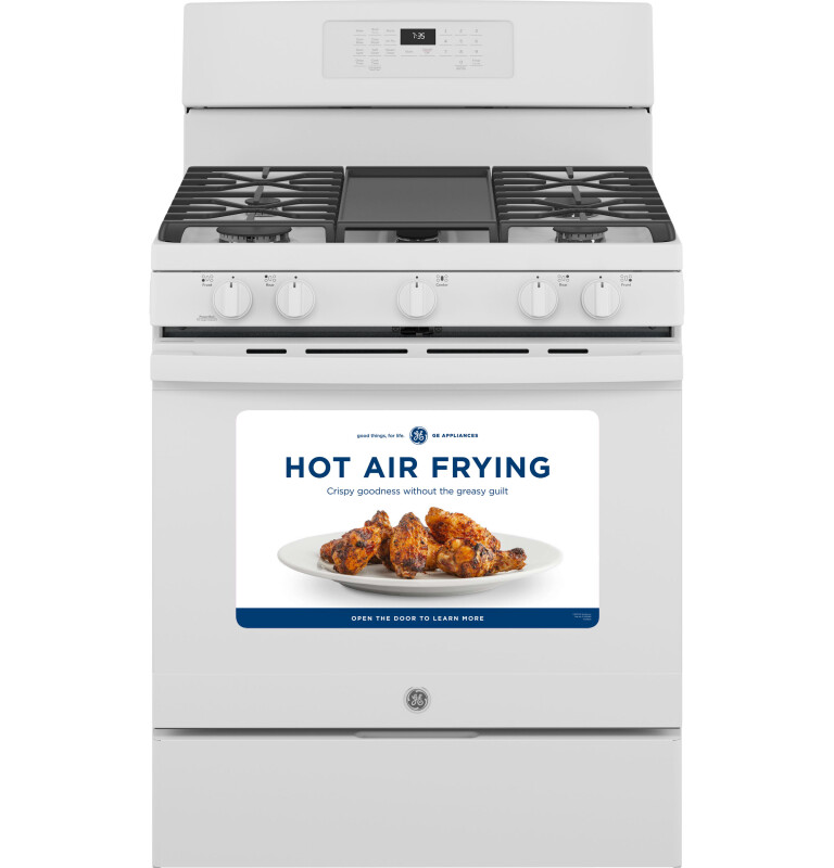 30" Free-Standing Gas Convection Range with No Preheat Air Fry JGB735DPWW