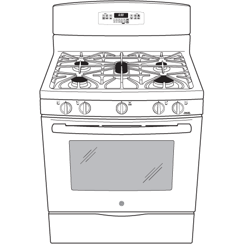 30" Free-Standing Gas Convection Range JGB750DEFBB