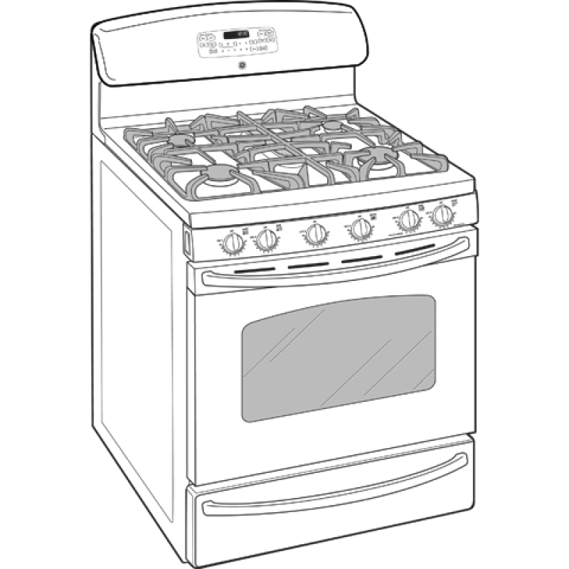 30" Free-Standing Gas Range with Warming Drawer JGB800DEPBB