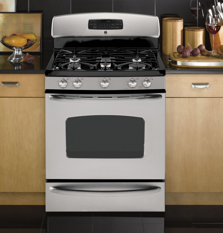 30" Free-Standing Gas Range with Warming Drawer JGB800SEPSS